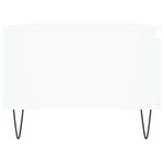 vidaXL Table basse Blanc 90x50x36 5 cm Bois d'ingénierie