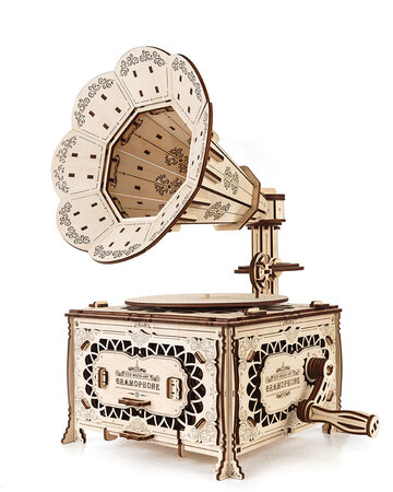 Maquette 3D en Bois Puzzle Gramophone