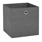 vidaXL Boîte de rangement 10 Pièces Tissu non-tissé 32x32x32 cm Gris