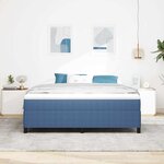 vidaXL Cadre de lit Bleu 180 x 200 cm Tissu en velours côtelé