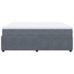 vidaXL Sommier à lattes de lit et matelas Gris foncé 180x200cm Velours