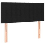 vidaXL Sommier à lattes de lit avec matelas Noir 90x200 cm Tissu