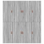 vidaXL Cadre de lit Sonoma gris 200 x 200 x 31 5 cm Bois d'ingénierie