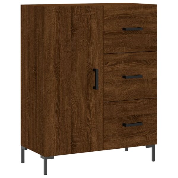 vidaXL Buffet chêne marron 69 5x34x90 cm bois d'ingénierie