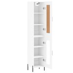vidaXL Buffet haut Blanc 34 5x34x180 cm Bois d'ingénierie