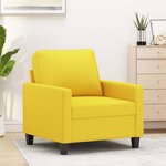 vidaXL Fauteuil Jaune clair 60 cm Tissu