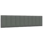 vidaXL Cadre de lit sans matelas Hanko gris foncé 200x200 cm tissu