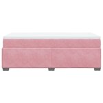 vidaXL Sommier à lattes de lit avec matelas Rose 100x200 cm Velours
