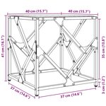 vidaXL Table basse avec dessus en verre transparent 40x40x41 cm acier