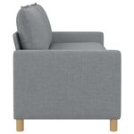 vidaXL Canapé Gris clair 196 x 81 x 87 5 cm Tissu