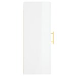 vidaXL Armoire murale blanc brillant 34 5x34x90 cm bois d'ingénierie