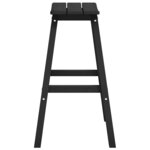 vidaXL Tabouret de bar 2 Pièces Noir 52 x 43 x 73.5cm HDPE