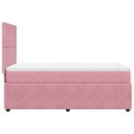 vidaXL Sommier à lattes de lit avec matelas Rose 90x190 cm Velours