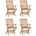 vidaXL Ensemble à manger d'extérieur pliable 5 Pièces Bois solide de teck
