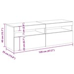 vidaXL Meubles TV 2 Pièces avec lumières LED Chêne marron 60x35x40 cm