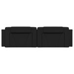vidaXL Coussin de tête de lit noir 180 cm similicuir