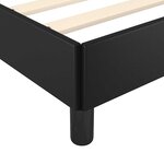 vidaXL Cadre de lit avec tête de lit sans matelas noir 180x200 cm