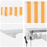 vidaXL Auvent Rétractable Jaune et blanc 400x200 cm