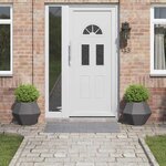 vidaXL Jardinière 2 Pièces Noir 50 x 50 x 40 cm Acier