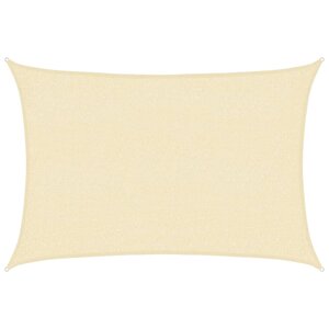 vidaXL Voile d'ombrage 160 g/m² Crème 2x3 m PEHD