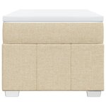 vidaXL Sommier à lattes de lit et matelas Crème 90x190 cm Tissu