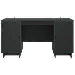 vidaXL Bureau Noir Bois d'ingénierie 142 5 x 50 x 75 cm