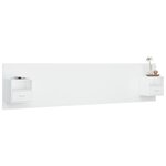 vidaXL Tête de lit avec armoires Blanc Bois d’ingénierie