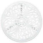 vidaXL Ensemble bistro de jardin 3 pc Blanc Aluminium