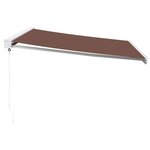 vidaXL Auvent manuel rétractable marron 400x300 cm