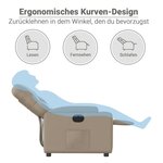 vidaXL Fauteuil inclinable électrique Cappuccino Similicuir