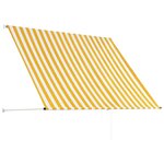 vidaXL Auvent rétractable 200x150 cm Jaune et blanc