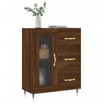 vidaXL Buffet chêne marron 69 5x34x90 cm bois d'ingénierie