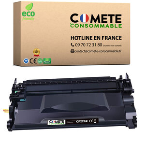 26A - 1 toner compatibles avec HP 26A CF226X CF226A 26X - Noir - COMETE