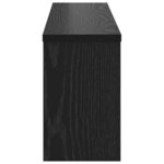 vidaXL Porte-manteau mural avec étagère Chêne noir 75 x 16 x 26 cm