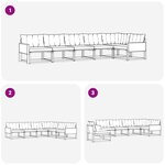vidaXL Ensemble de canapés d'extérieur 6 pc Naturel et Beige