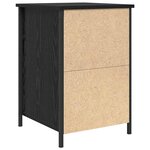 vidaXL Table de Chevet Chêne Noir 40x42x60 cm Bois d'ingénierie