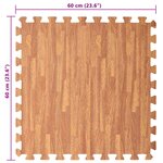 vidaXL Tapis de sol de piscine 6 Pièces bois 4 32 ㎡ Mousse EVA