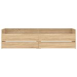 vidaXL Cadre de lit avec tiroirs sans matelas chêne sonoma 90x200 cm