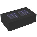 vidaXL Table basse avec LED infini noir 116x69x40 cm