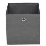 vidaXL Boîte de rangement 10 Pièces Tissu non-tissé 32x32x32 cm Gris