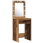 vidaXL Table de Toilette avec tiroir 3 Pièces Marron 50 x 41 x 135 cm
