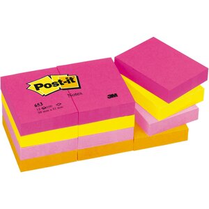 3M Post-it Blocs repositionnables, paquet Neon Rainbow POST-IT