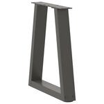 vidaXL Pieds de table basse en forme de V  2 pièces  anthracite  38 x (42-43 3) cm  acier