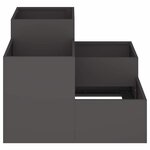 vidaXL Cache-pot de jardin Noir 100 x 100 x 60 cm Acier