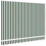 vidaXL Toile de rechange pour store banne Vert et blanc 250 x 200 cm