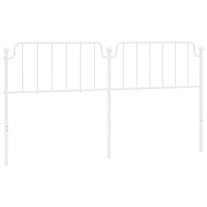 vidaXL Tête de lit métal blanc 193 cm