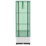 vidaXL Jardinière surélevée avec housse aspect rotin 40x40x139 cm