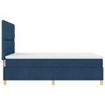 vidaXL Lit avec sommier Bleu 160x200 cm Tissu