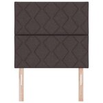 Tête de Lit LED vidaXL avec Design en Blocs de Diamant Marron Foncé  100 cm Tissu