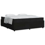 vidaXL Cadre de lit avec matelas Noir 200 x 200 cm Velours